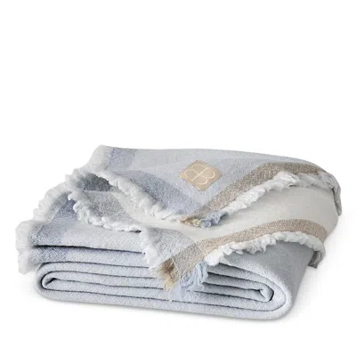 Boll & Branch Lave Wool Throw Blanket In Blue