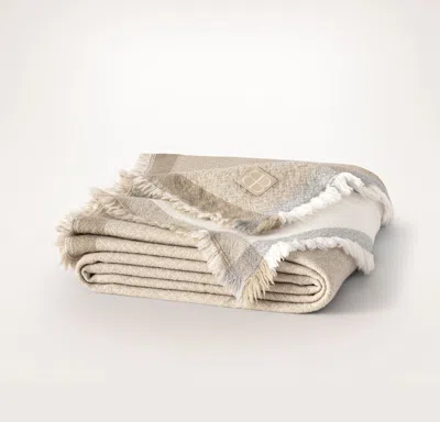 Boll & Branch Lavé Wool Throw Blanket In Brown