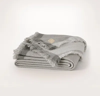 Boll & Branch Lavé Wool Throw Blanket In Gray