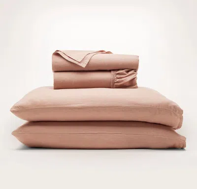 Boll & Branch Linen Sheet Set In Pink