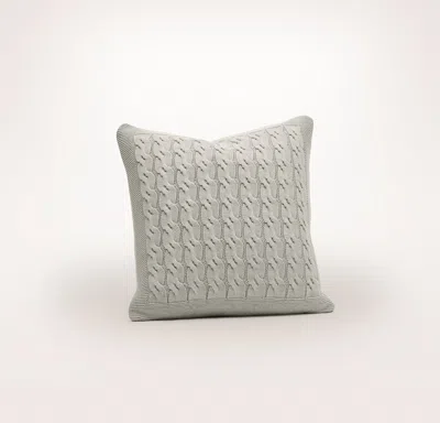 Boll & Branch Modern Cable Knit Pillow Cover (20x20) In Gray