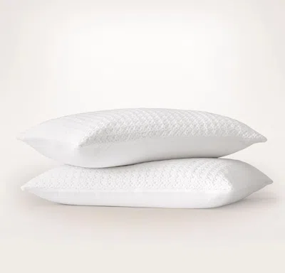 Boll & Branch Mosaic Waffle Comforter Sham Set In White
