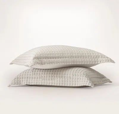 Boll & Branch Mosaic Waffle Duvet Sham Set In Brown