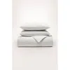 Boll & Branch Organic Cotton Ottoman Rib Duvet Cover & Shams Set In White