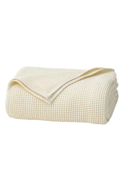 Boll & Branch Organic Cotton Waffle Knit Bed Blanket In White