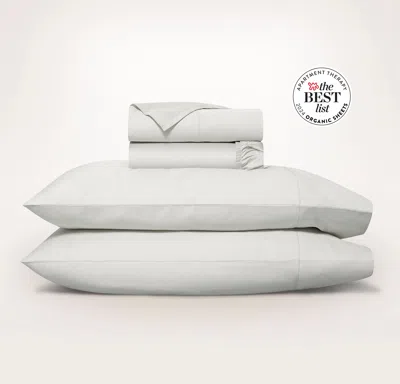 Boll & Branch Organic Percale Hemmed Sheet Set In Mist