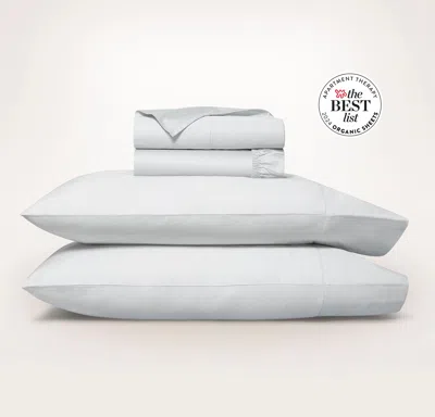 Boll & Branch Organic Percale Hemmed Sheet Set In Sky