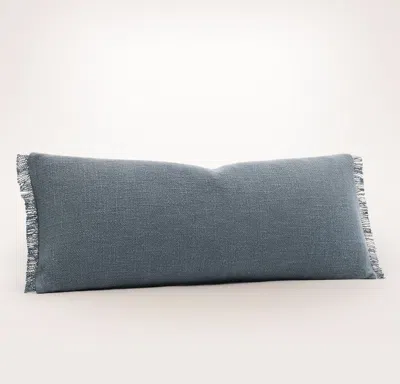 Boll & Branch Organic Relaxed Linen Blend Pillow Cover In Deep Bluestone