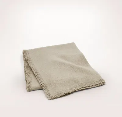 Boll & Branch Organic Relaxed Linen Blend Throw Blanket In Oak