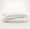 Boll & Branch Organic Signature Embellished Pillowcase Set In White/oak Embroidered