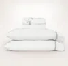 Boll & Branch Organic Signature Eyelet Sheet Set In White/shore Eyelet