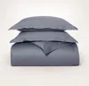 Boll & Branch Organic Signature Hemmed Duvet Set In Mineral