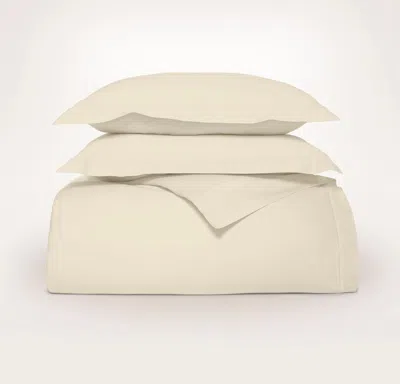 Boll & Branch Organic Signature Hemmed Duvet Set In Natural