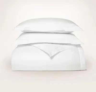 Boll & Branch Organic Signature Hemmed Duvet Set In White