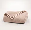 Boll & Branch Organic Waffle Bed Blanket In Dusty Rose