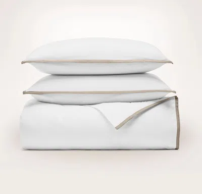 Boll & Branch Percale Embellished Duvet Set