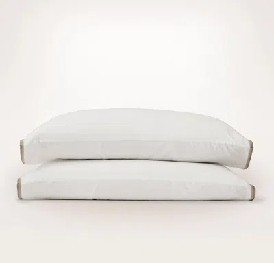 Boll & Branch Percale Embellished Pillowcase Set In White