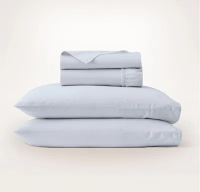 Boll & Branch Percale Embellished Sheet Set In Blue