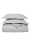 Boll & Branch Percale Hemmed Duvet Cover & Shams Set In Gray