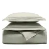 Boll & Branch Percale Hemmed Duvet Cover Set, King/cal King In Green