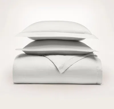 Boll & Branch Percale Hemmed Duvet Set In Brown