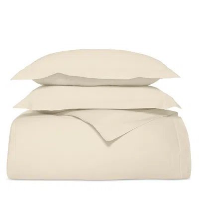 Boll & Branch Percale Hemmed Duvet Set, Full/queen In Neutral