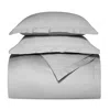 Boll & Branch Percale Hemmed Duvet Set, Full/queen In Pewter
