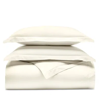 Boll & Branch Percale Hemmed Duvet Set, Full/queen In White