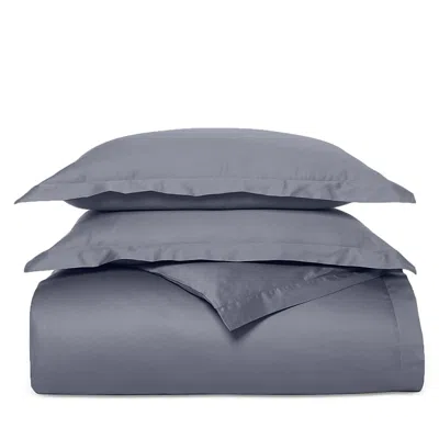 Boll & Branch Percale Hemmed Duvet Set, King/cal King In Mineral