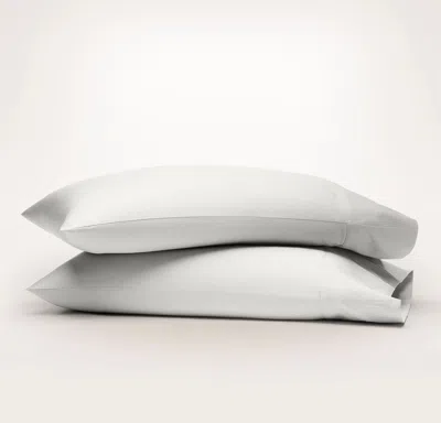 Boll & Branch Percale Hemmed Pillowcase Set In Gray