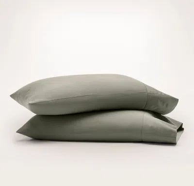 Boll & Branch Percale Hemmed Pillowcase Set In Gray