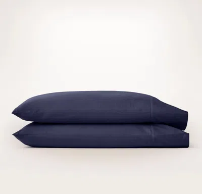 Boll & Branch Percale Hemmed Pillowcase Set In Blue