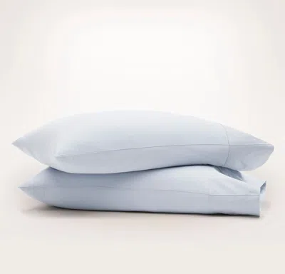 Boll & Branch Percale Hemmed Pillowcase Set In Blue