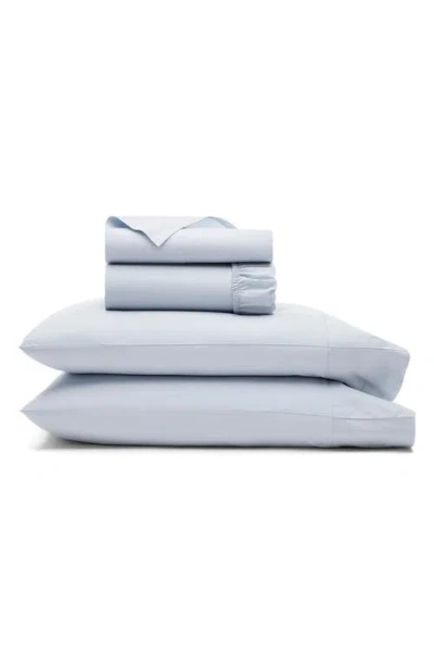 Boll & Branch Percale Hemmed Sheet Set In Purple