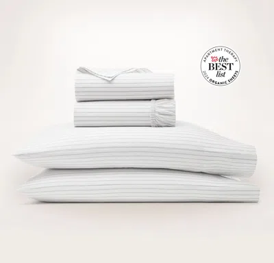 Boll & Branch Percale Hemmed Sheet Set In White
