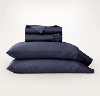 Boll & Branch Percale Hemmed Sheet Set In Blue