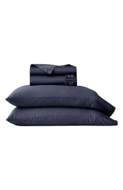 Boll & Branch Percale Hemmed Sheet Set In Blue