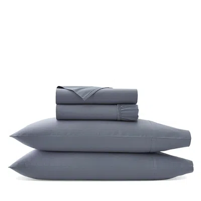 Boll & Branch Percale Hemmed Sheet Set, Full In Gray