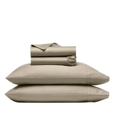Boll & Branch Percale Hemmed Sheet Set, King In Brown