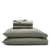Boll & Branch Percale Hemmed Sheet Set, Split King In Green