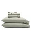 Boll & Branch Percale Hemmed Sheet Set, Split King In Green