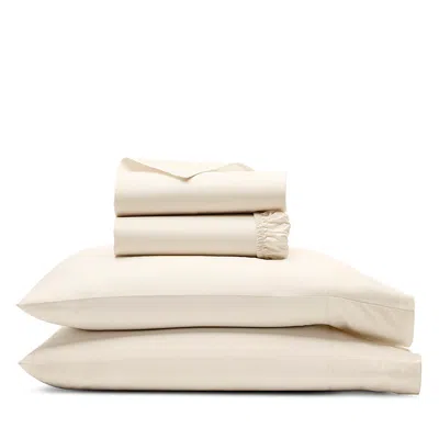 Boll & Branch Percale Hemmed Sheet Set, Twin Xl In Natural