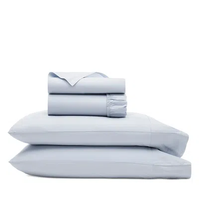 Boll & Branch Percale Hemmed Sheet Set, Twin Xl In Blue
