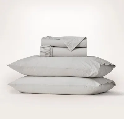 Boll & Branch Percale Vintage Washed Sheet Set In Gray