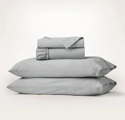 Boll & Branch Percale Vintage Washed Sheet Set In Gray