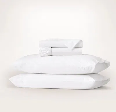 Boll & Branch Percale Vintage Washed Sheet Set In White