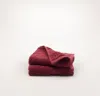 Boll & Branch Plush Washcloths (pair) In Red