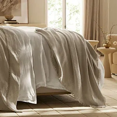Boll & Branch Relaxed Linen Blend Throw Blanket In Neutral