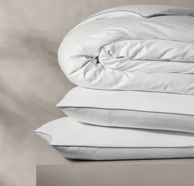 Boll & Branch Reserve Embellished Duvet Set In White
