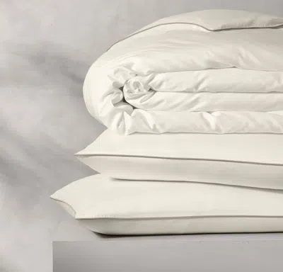 Boll & Branch Reserve Embellished Duvet Set In White